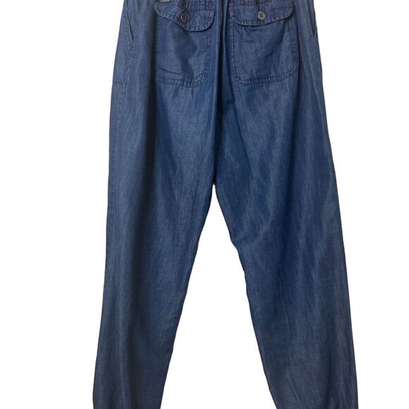 Tahari Women's XS Blue Jogger Chambray Pants Casual Comfort Stretch Fit - Picture 3 of 8